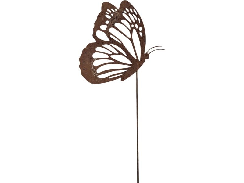 CHALET | Schmetterling Metall auf Stange | 22x0.5x57cm rost