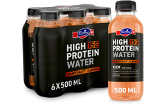 Emmi HIGH PROTEIN WATER | High Protein Water Grapefruit | 6 x 500 ml