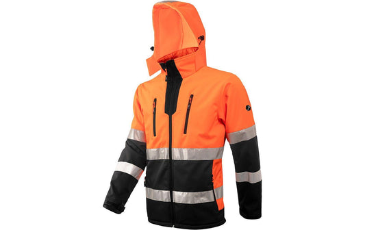 ACE | Neon Softshell-Warnjacke - XXL | für Herren (Klasse 2) - Orange