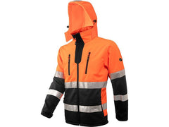ACE | Neon Softshell-Warnjacke - 4XL | für Herren (Klasse 2) - Orange