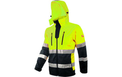 ACE | Neon Softshell-Warnjacke - 4XL | für Herren (Klasse 2) - Gelb