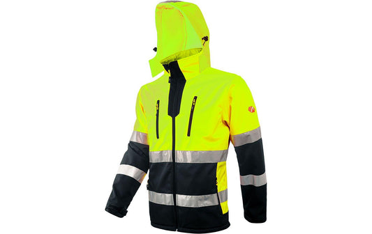 ACE | Neon Softshell-Warnjacke - XL | für Herren (Klasse 2) - Gelb