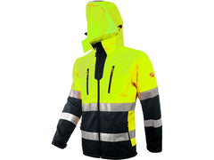 ACE | Neon Softshell-Warnjacke - S | für Herren (Klasse 2) - Gelb