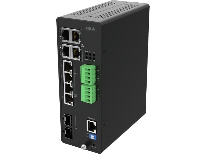 Axis | D8208-R 8 Port Managed Switch | Industriell, 8x PoE++, 2x SFP