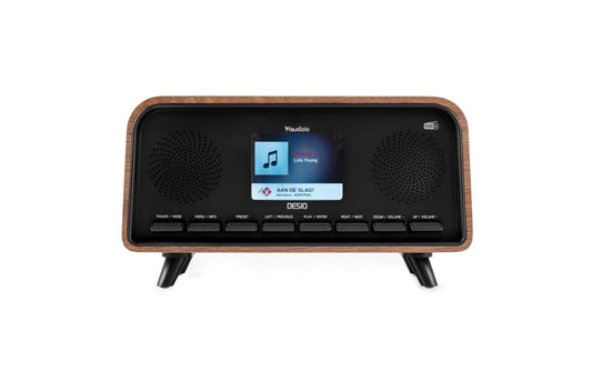 Audizio | Desio-DWD | Retro DAB+ Radio, Stereo, BT, darkwood