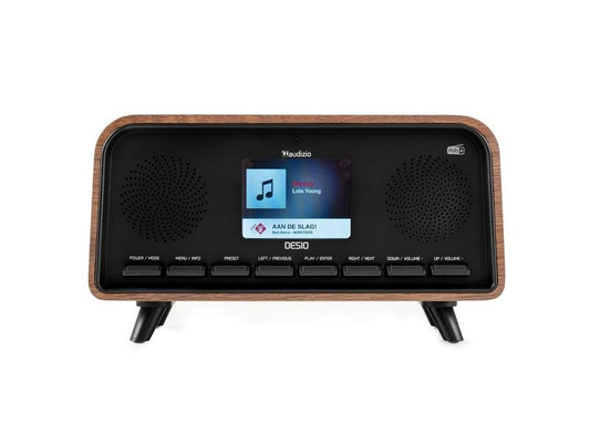 Audizio | Desio-DWD | Retro DAB+ Radio, Stereo, BT, darkwood