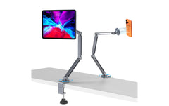 4smarts | Halterung ErgoPro Desk Clamp, Grau | Magnetisch, Tablet/Smartphone