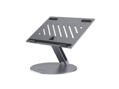 4smarts | Ständer ErgoPro + Dock, Grau | Laptop/Tablet, 6-in-1 USB-C Dock