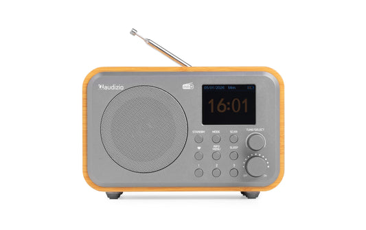 Audizio | Milan-Bamboo | DAB+ Radio mit BT u. FM, bambusfarben