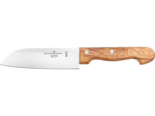 Schwertkrone | Santoku-Kochmesser 15cm Olivenholz | Schwertkrone - Made in Solingen