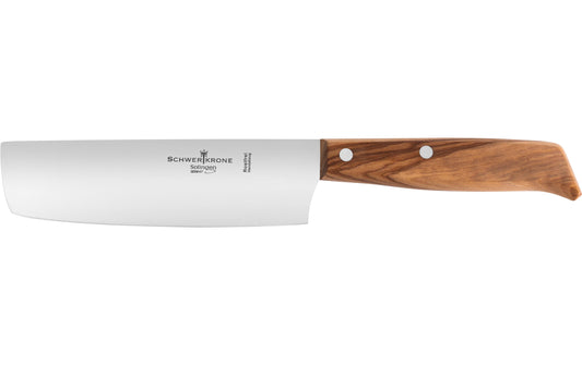 Schwertkrone | Nakiri-Kochmesser Olivenholz | Schwertkrone - Made in Solingen