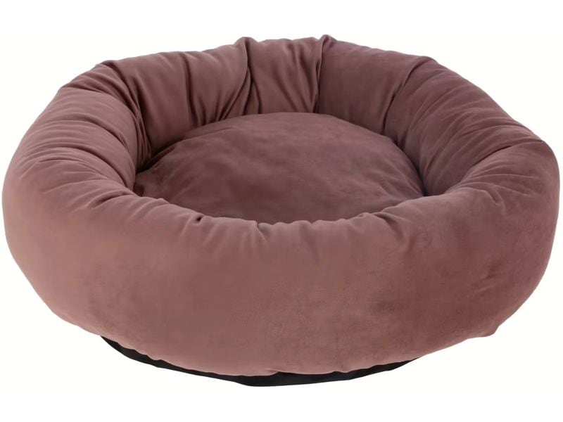 Kerbl | Kuschelbett Velvet | Rose, ø 50cm, Höhe 15 cm