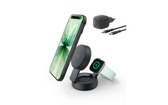 Belkin | UltraCharge Pro 2-in-1-Ladestation | Qi2 (25W), Faltbar, Dunkelgrau