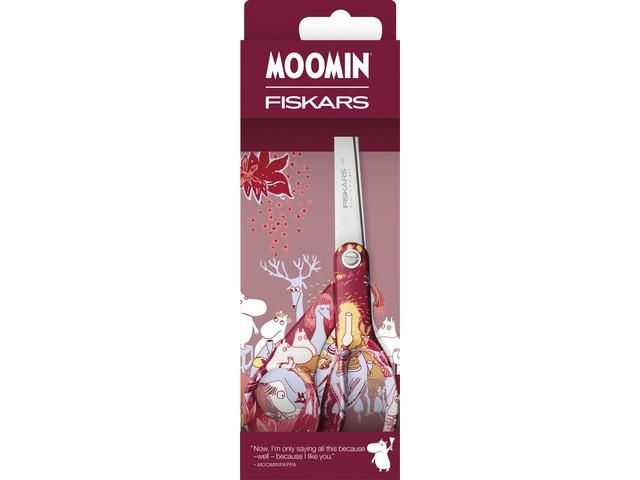 Fiskars | Universalschere Moomin | Festive Moments, 21cm, bordeaux