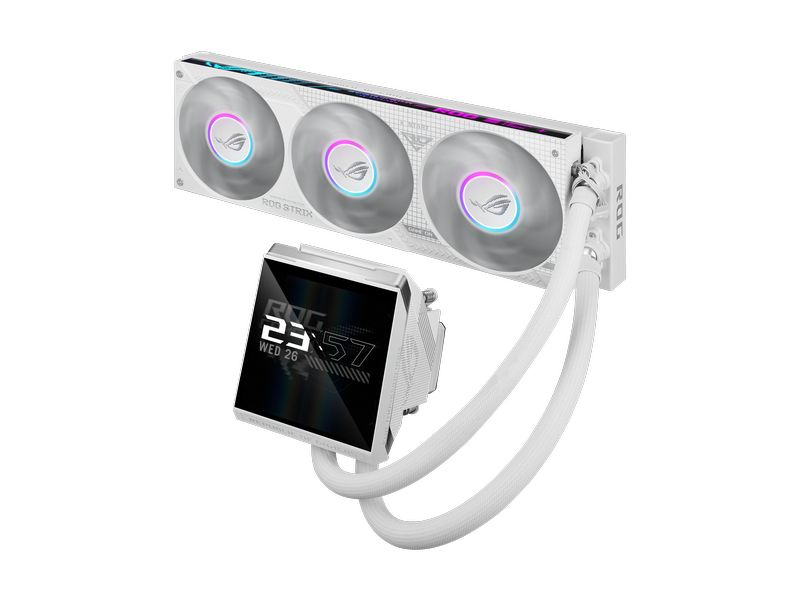 ASUS | ROG STRIX LC IV 360 ARGB LCD WHT | Liquid CPU Cooler, IPS LCD, 3x120mm ARGB