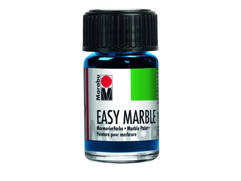 Marabu | Marmorierfarbe Easy Marble | 095 Azurblau, 15 ml, 1 Stk