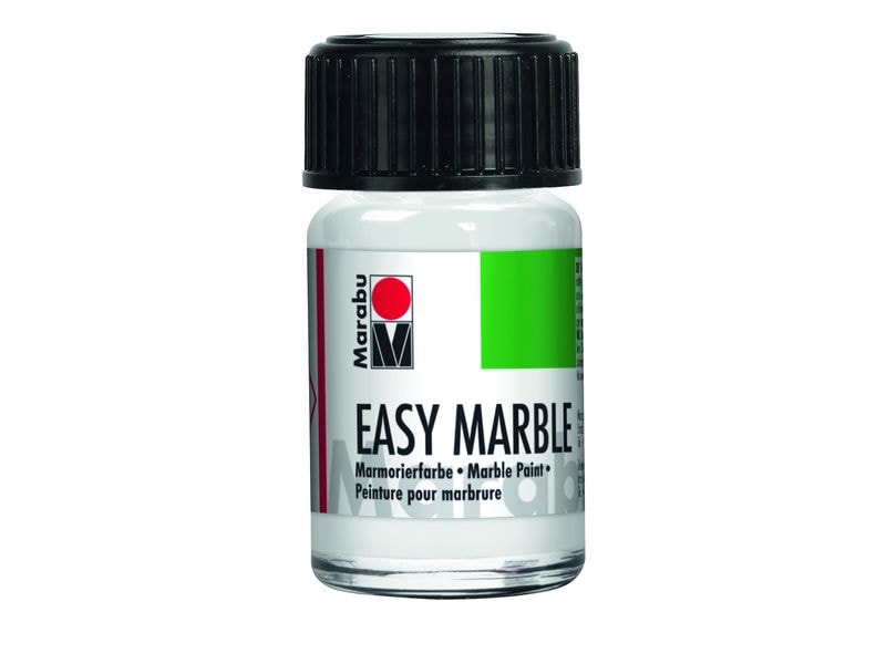 Marabu | Marmorierfarbe Easy Marble | 070 Weiss, 15 ml, 1 Stk