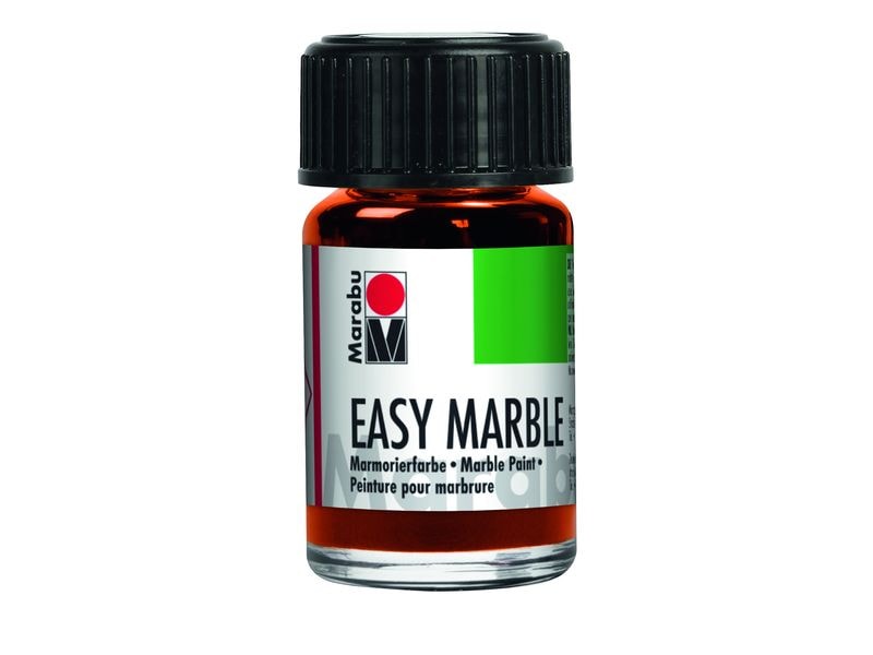 Marabu | Marmorierfarbe Easy Marble | 013 Orange, 15 ml, 1 Stk