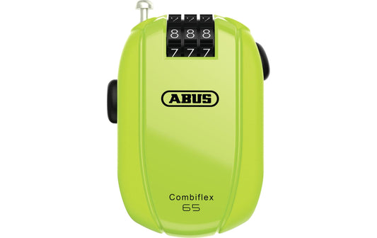 Abus | Combiflex StopOver 65 Code | Kabelschloss, ohne Halter neon gelb