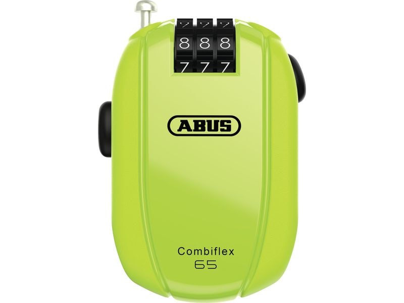 Abus | Combiflex StopOver 65 Code | Kabelschloss, ohne Halter neon gelb
