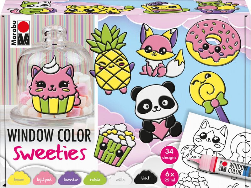 Marabu | Window Sweeties | 6 x 25ml, farbig