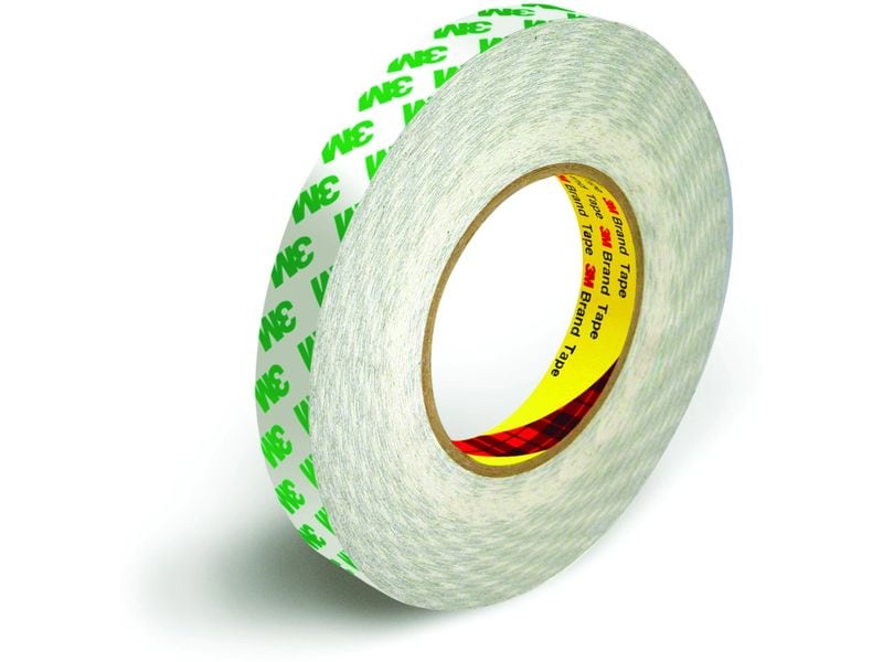 3M | Doppelseitiges Klebeband, PVC-Träger 9087 | Weiss, 12 mm x 50 m, 0.26 mm