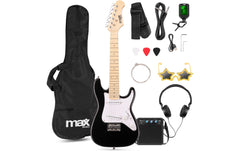 MAX | GigKit Junior 1/4 BK | E-Gitarrenset, Junior, 1/4, schwarz