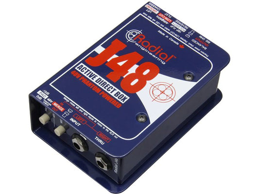 Radial | Engineering J48 | Aktive Phantomspeisung Metall Schwarz