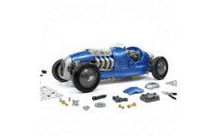 Velleman | KSR23 Fahrzeug Transparentem V8 | Bausatz, Blauer Retro-Rennwagen
