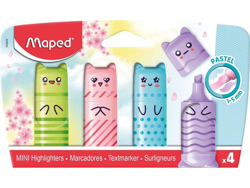 maped | Leuchtstifte mini | 4er Pack