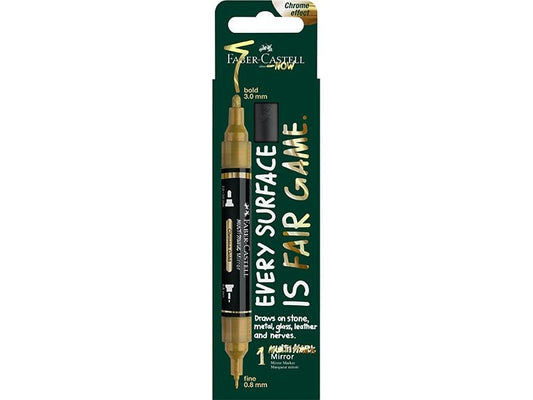Faber-Castell | Acrylic Marker Multimark | Chrome Gold, Doppelspitze, 1 Stk