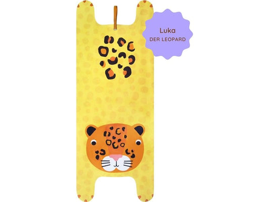 Yogitier | Kinder-Yogamatte Luka der Leopard | Gelb