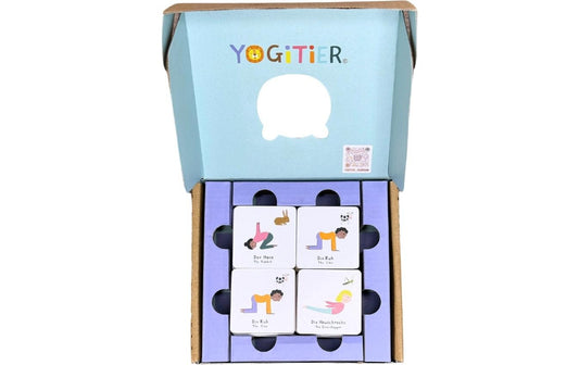 Yogitier | Yoga-MEMO aus Holz | Weiss