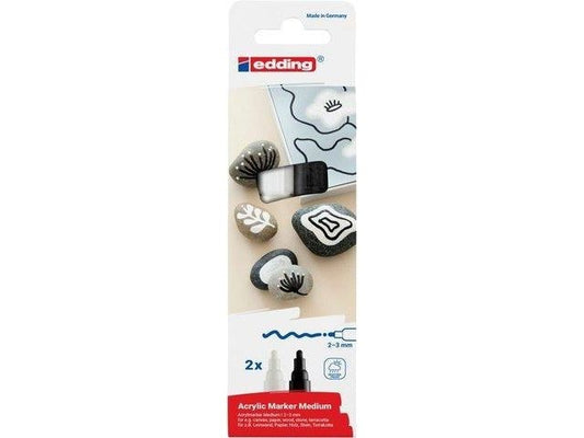 edding | Acrylmarker 5100 medium E-2 | 2-3 mm, schwarz/weiss