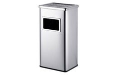 relaxdays | Standaschenbecher | 15 Liter, Silber