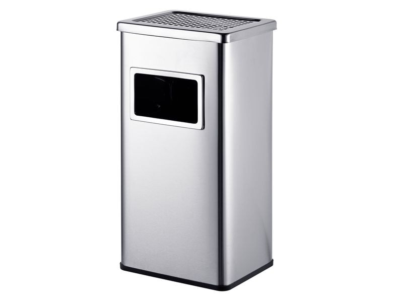 relaxdays | Standaschenbecher | 15 Liter, Silber