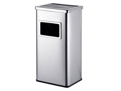relaxdays | Standaschenbecher | 15 Liter, Silber