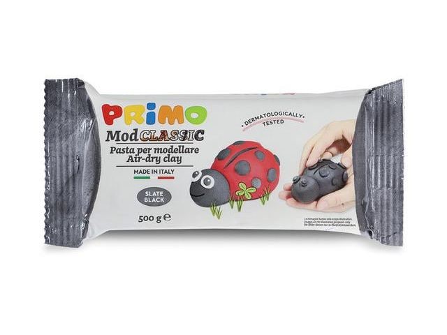 Primo | Modelliermasse schwarz, lufttrocknend | 500g