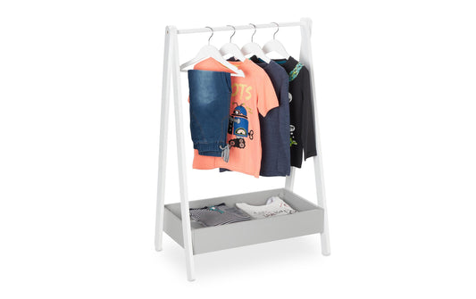 relaxdays | Kindergarderobe | Grau/Weiss