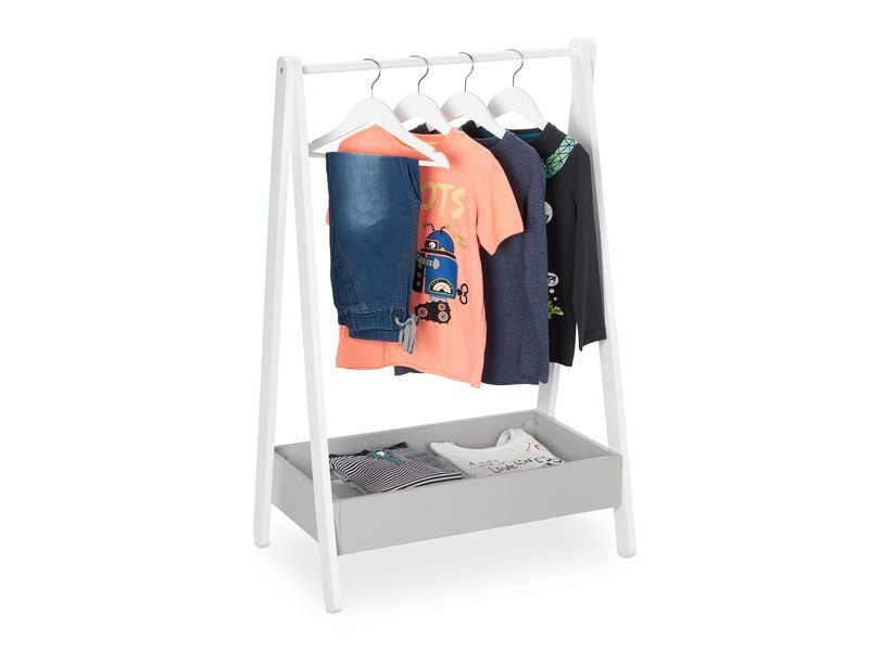 relaxdays | Kindergarderobe | Grau/Weiss