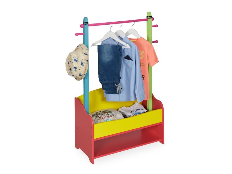 relaxdays | Kindergarderobe mit Ablagen | Mehrfarbig