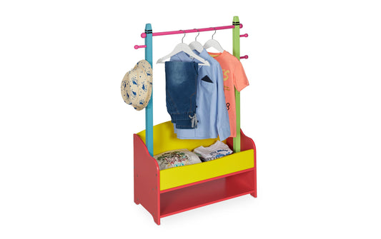 relaxdays | Kindergarderobe mit Ablagen | Mehrfarbig