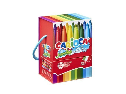 Carioca | Fasermaler Jumbo Box | 30 Stück, mehrfarbig