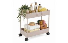 relaxdays | Rollwagen mit 2 Ebenen | Beige