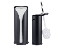 relaxdays | Wc-Rolllenhalter-Set | Schwarz