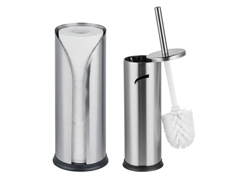 relaxdays | Wc-Rolllenhalter-Set | Silber