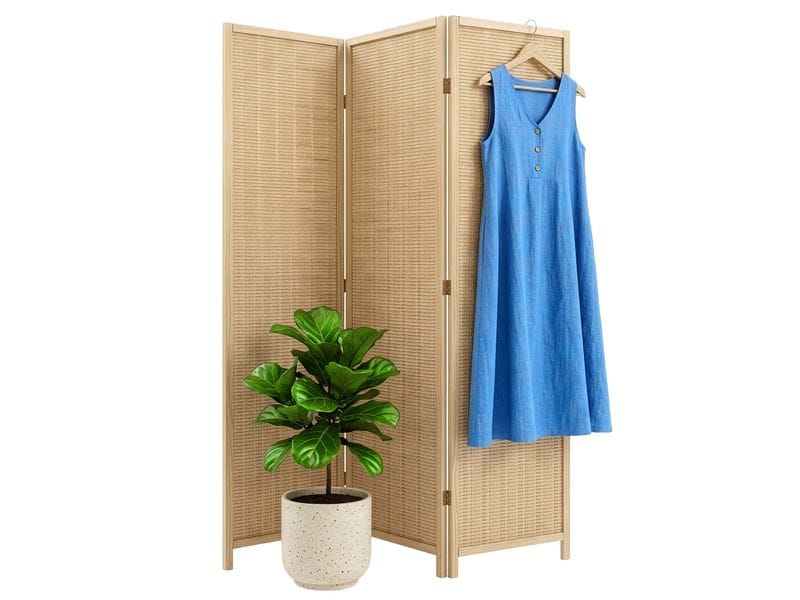 relaxdays | Paravent | Bambus, 3-teilig, Natur