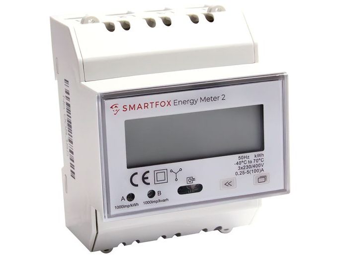 SMARTFOX | Energy Meter 2, 80A, 400V | 3ph, RS485, S0 (1000 Imp/kWh)