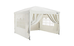 Tristar | Pavillon 3 x 3 Meter | abnehmbare Seitenwänden,Beige
