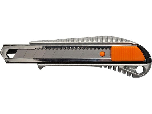 Fiskars | Cutter Metall Pro 18mm | Klingenführung aus Metall, gummierter Griff